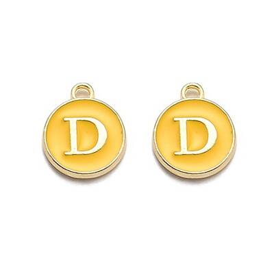 Golden Plated Alloy Enamel Charms