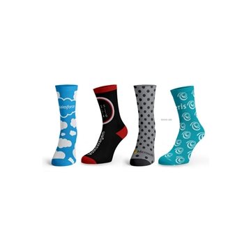 100 Promotional Custom Knit Jacquard Socks - Poly Spandex