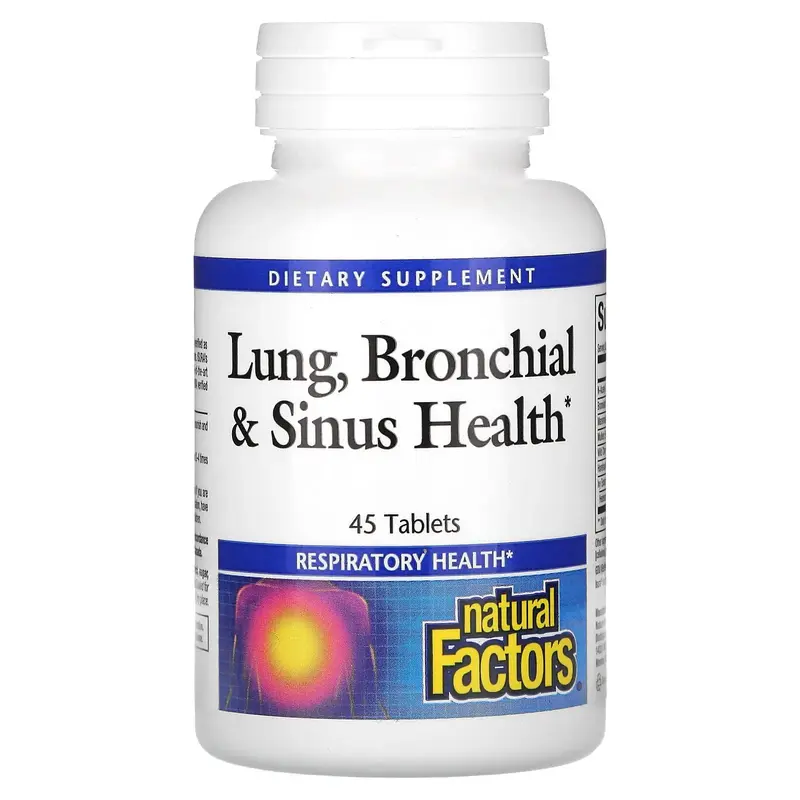 Natural Factors Lung, Bronchial & Sinus Health, 45 Tablets