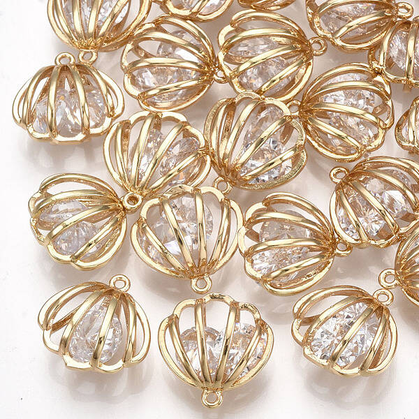 Brass Cubic Zirconia Charms