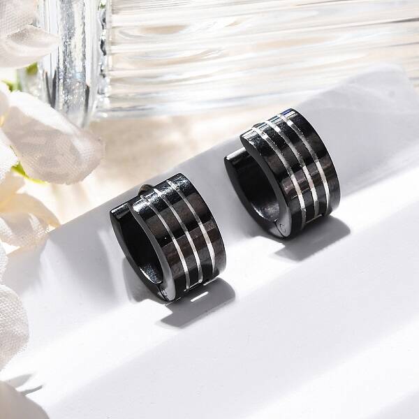 304 Stainless Steel Polishing effect Hoop Earrings