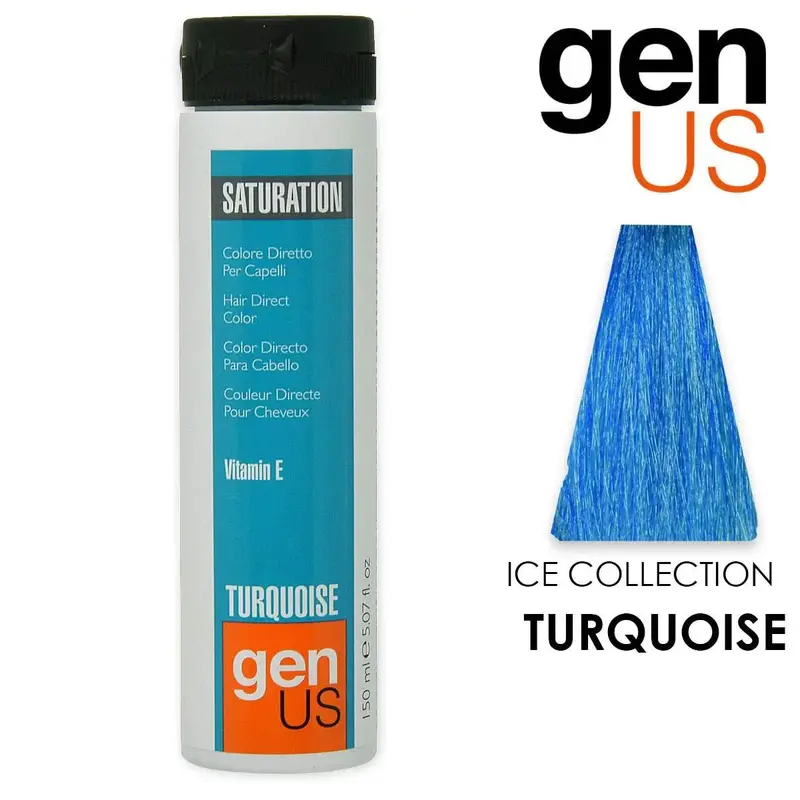 Genus Saturazione Colore Diretto Per Capelli Turchese 150Ml