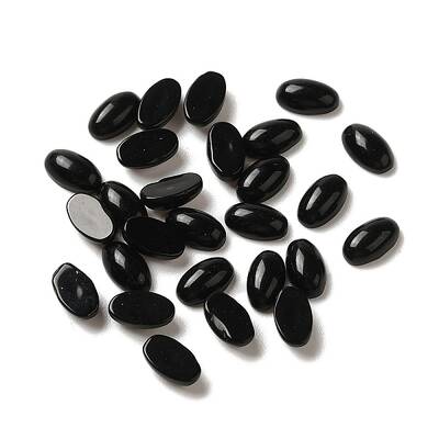 Synthetic Black Stone Cabochons