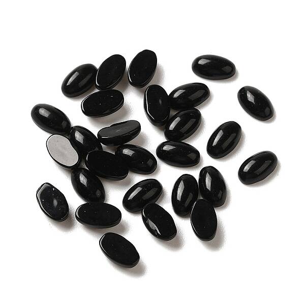 Synthetic Black Stone Cabochons
