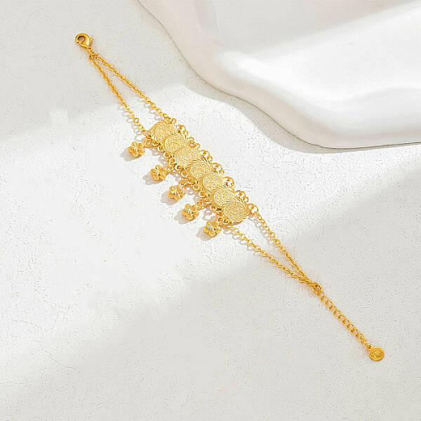 Brass Coin Link Bracelets