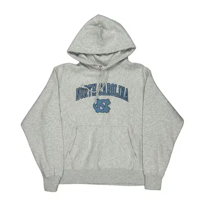 Reverse Weave North Carolina Champion Ncaa Hoodie - Large Grey Cotton Blend