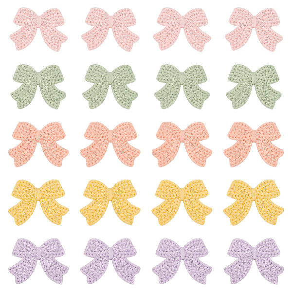 US 50Pcs 5 Colors Woolen Yarn Sew On Patches