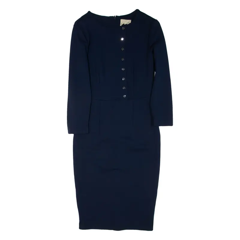 PHASE EIGHT Womens Pencil Dress Blue Long Sleeve Midi M