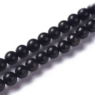 Natural Shungite Beads Strands