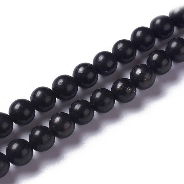 Natural Shungite Beads Strands