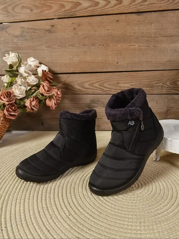 Unisex Winter Warm Thick Sole Ankle Boots, Casual Comfortable Snow Boots for Women & Men, Fluffy Lined Boots for Indoor & Out...