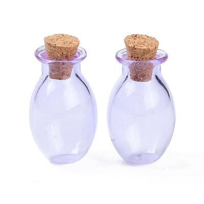 Oval Glass Cork Bottles Ornament