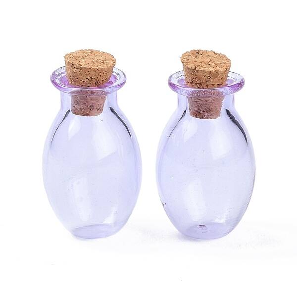 Oval Glass Cork Bottles Ornament
