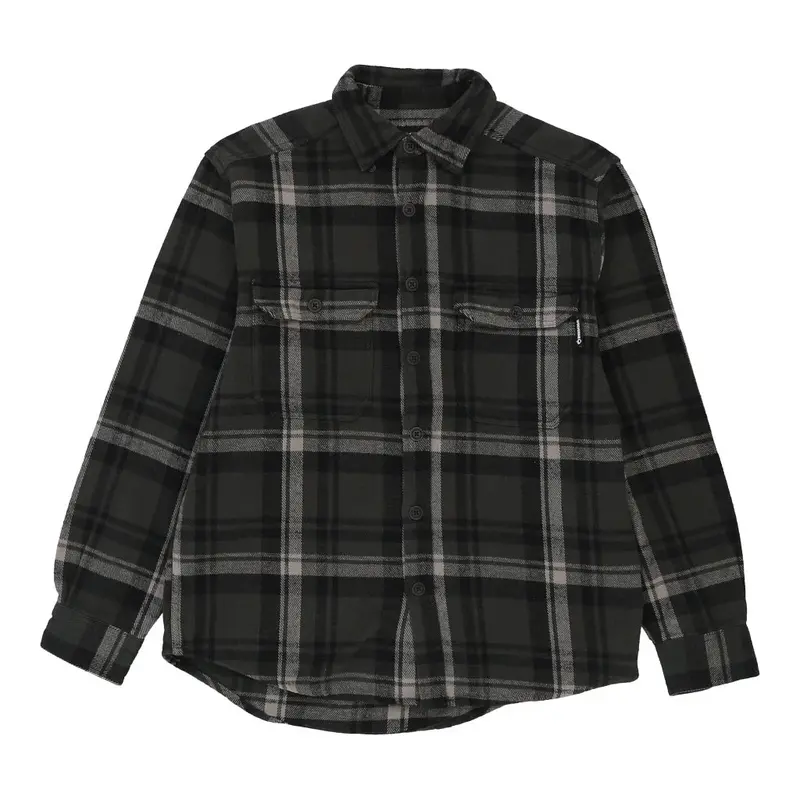Wolverine Checked Flannel Shirt - Medium Green Cotton