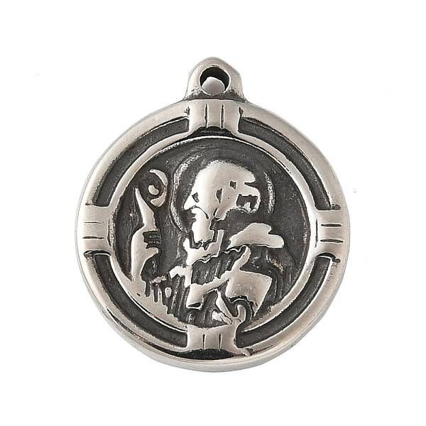 304 Stainless Steel Tibetan Style Pendants