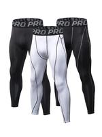 Men's Letter Tape Compression Shapewear Leggings, Casual High Stretch Breathable Comfy Shapewear Pants, Workout Clothes, Body...