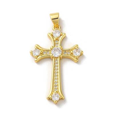 Brass Micro Pave Cubic Zirconia Pendants
