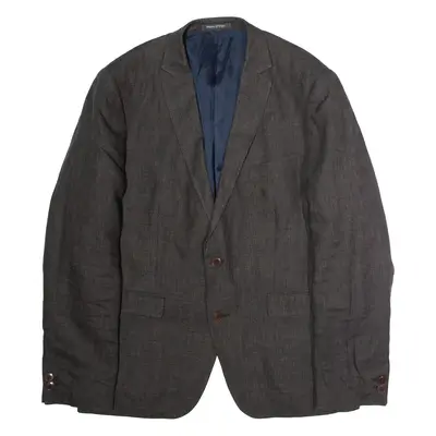 MARC O'POLO Mens Blazer Jacket Grey Linen Houndstooth XL