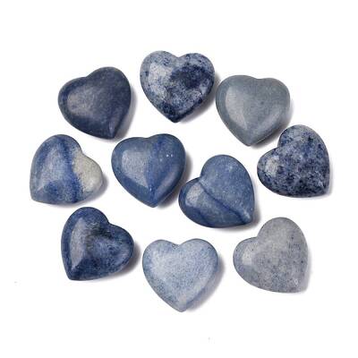 Natural Blue Aventurine Heart Love Stone