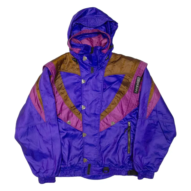 Mens Jacket Purple Hooded XL