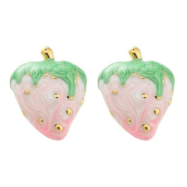 Ion Plating(IP) 304 Stainless Steel Strawberry Stud Earrings