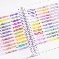 12/24 Color Double-Headed Glitter Highlighter,Color-Stacking Pen Set,  Suitable for Bible Marking, Diaries and Office Supplie...