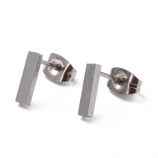 Tarnish Resistant 304 Stainless Steel Greek Alphabet Stud Earrings