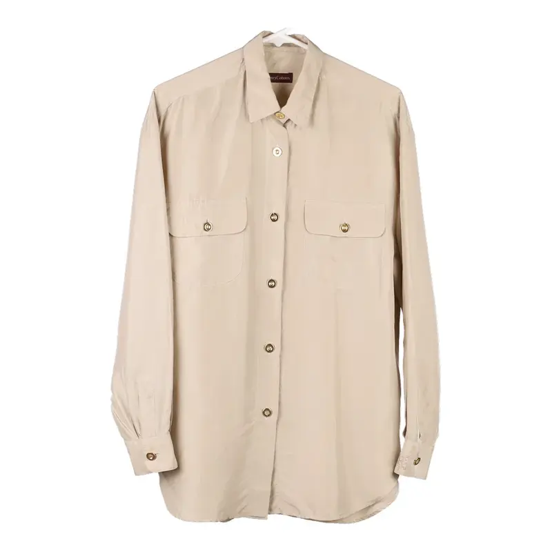 Henry Cottons Blouse - Large Beige Silk Blend