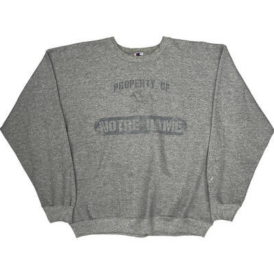 Champion Notre Dame Sweatshirt - Large - Grey Cotton Blend