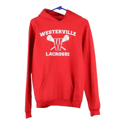 Westerville Lacrosse Champion Hoodie - Small Red Cotton Blend