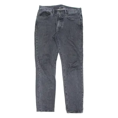 LEVI'S 502 Jeans Mens Grey Regular Tapered Charcoal Wash W32 L34