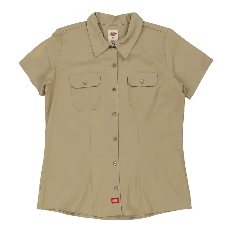 Yellow Stone National Park Dickies Short Sleeve Shirt - Medium Beige Cotton