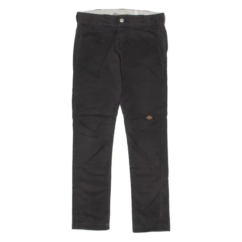 DICKIES Double-Knee Workwear Mens Twill Trousers Grey Regular Skinny W29 L30