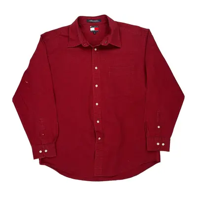 Tommy Hilfiger Checked Shirt - Large Red Cotton