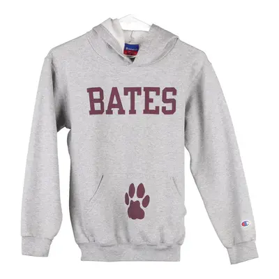 Age 13-15 Bates Champion Hoodie - Large Grey Cotton Blend