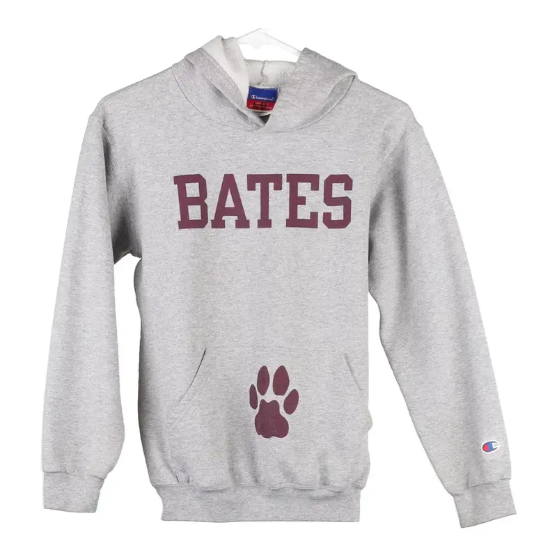 Age 13-15 Bates Champion Hoodie - Large Grey Cotton Blend