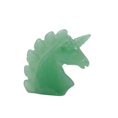 Natural Green Aventurine Carved Healing Unicorn Figurines