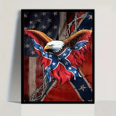 Eagle Pattern DIY Diamond Arts Colorful Painting Kit Without Frame, DIY Decorative Art Picture For Beginner, DIY Home Decor