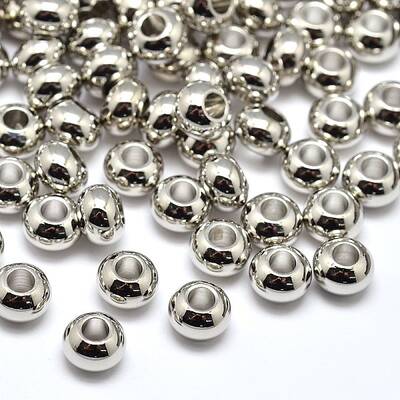 Brass Flat Round Spacer Beads