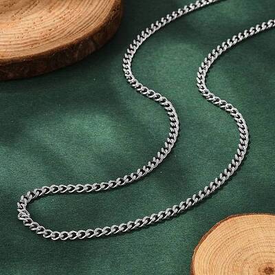 Non-Tarnish 304 Stainless Steel Curb Chain Necklaces