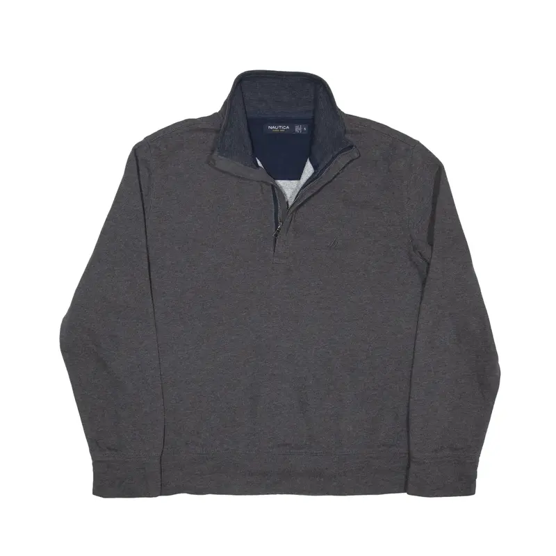 NAUTICA Sweatshirt Grey 1/2 Zip Mens S