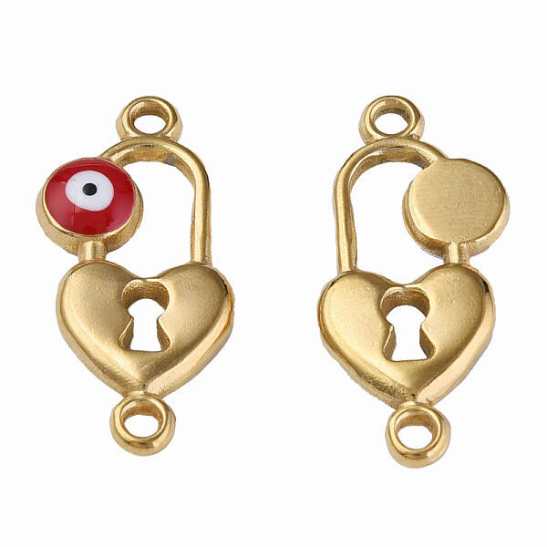 304 Stainless Steel Enamel Connector Charms