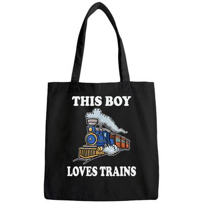 This Boy Loves Trains Gift Train Wagon Lover Gifts Tote Bag
