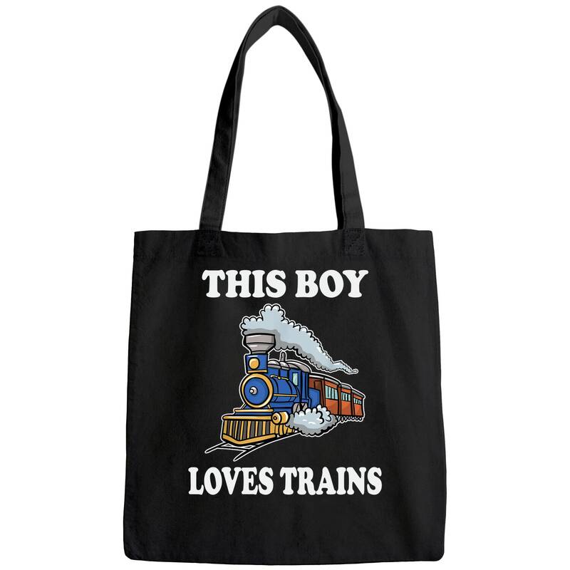 This Boy Loves Trains Gift Train Wagon Lover Gifts Tote Bag