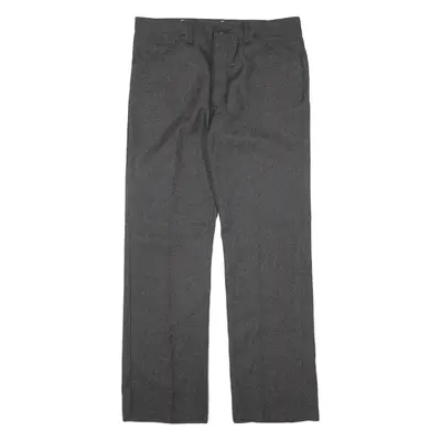 WRANGLER Trousers Grey Relaxed Straight Womens W36 L32