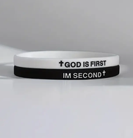 2 Pack- GOD IS FIRST BRACELET (Set of 2 Bracelets)+Wide-Format