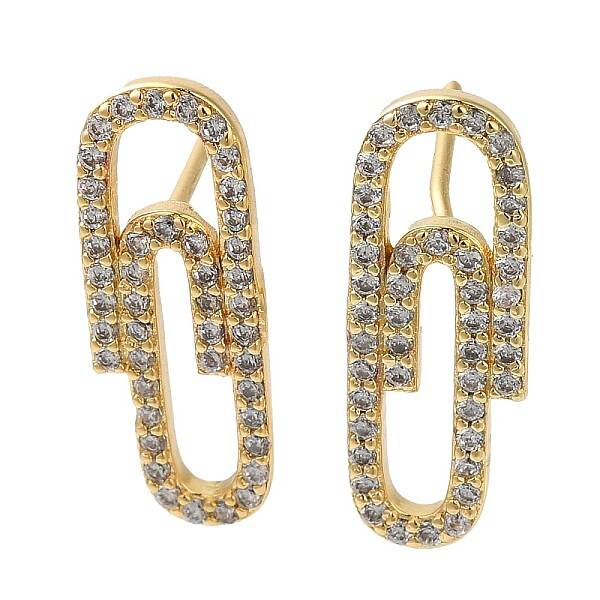 Rack Plating Brass Stud Earrings