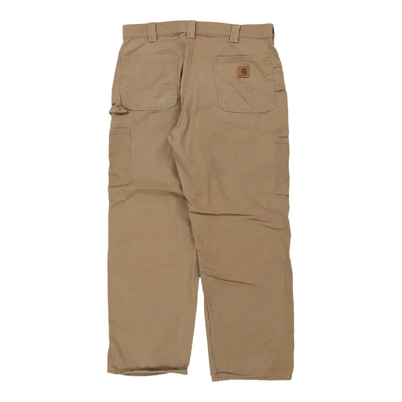 Carhartt Cargo Trousers - 36W 30L Beige Cotton