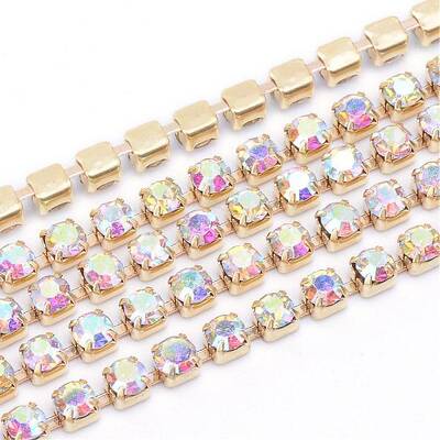 Brass Rhinestone Strass Chains