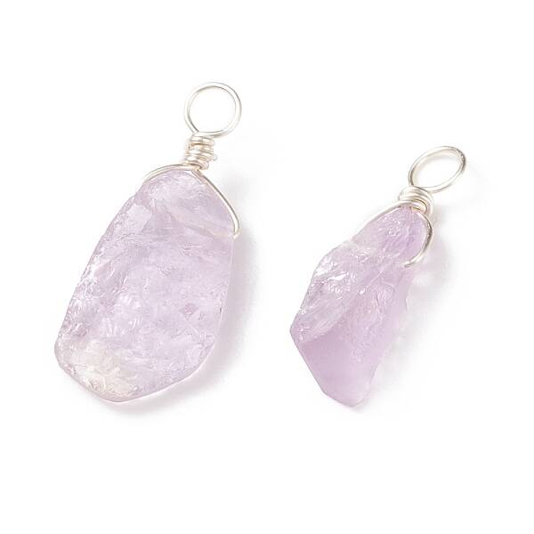 Rough Raw Natural Amethyst Pendants